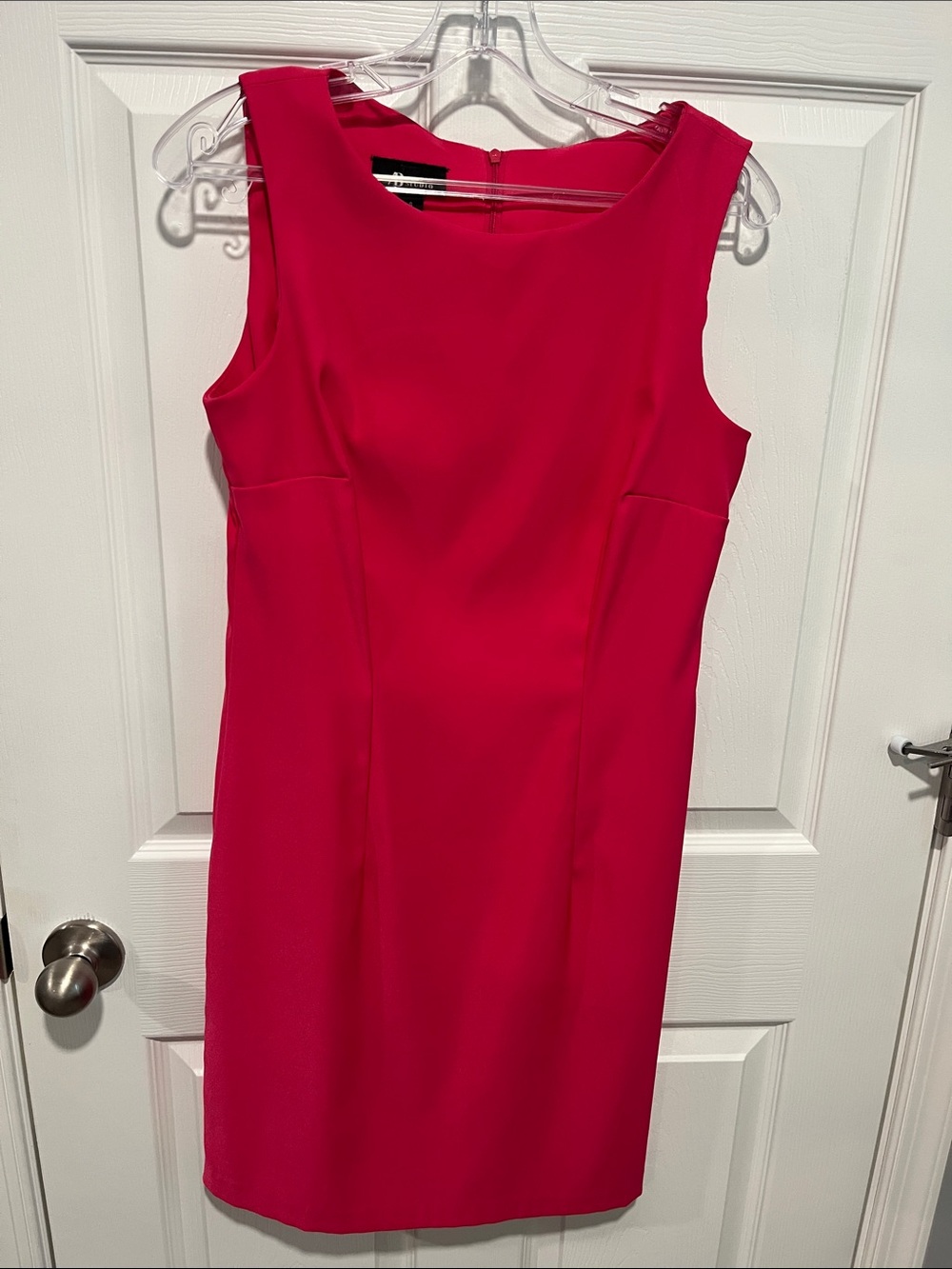 AB Studio Vibrant Pink Sleeveless Sheath Dress